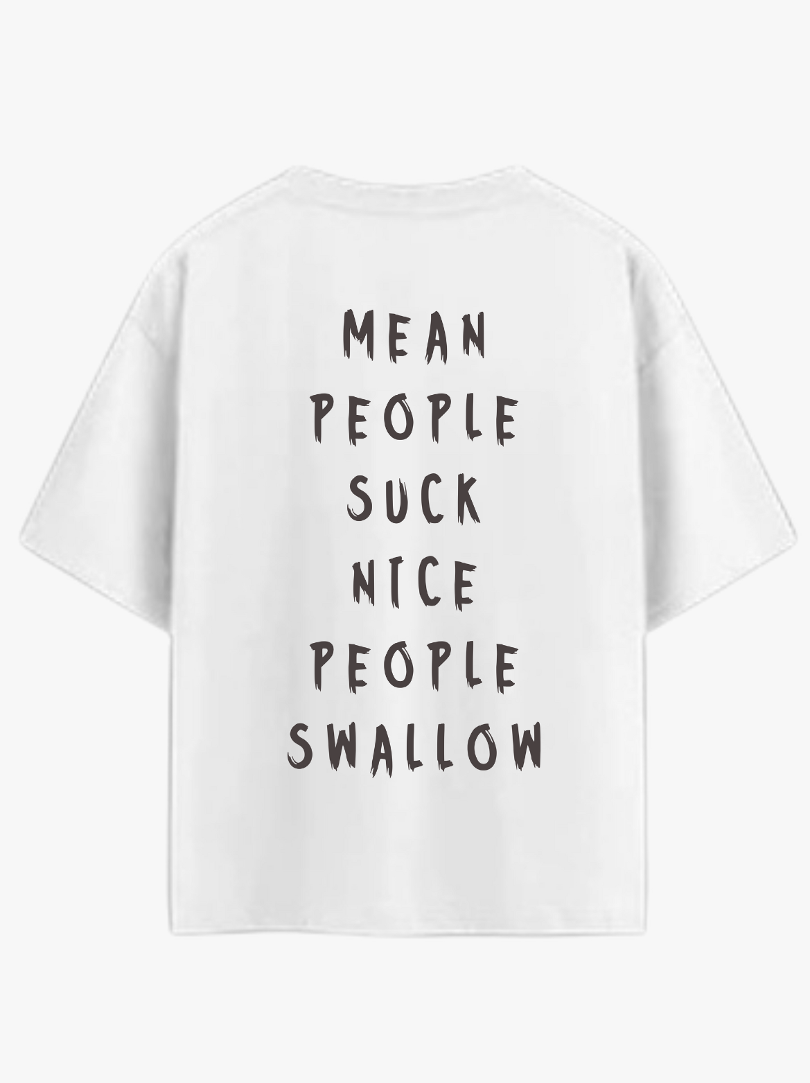 NICE PEOPLE SWALLOW WHITE OVERSIZE TEE