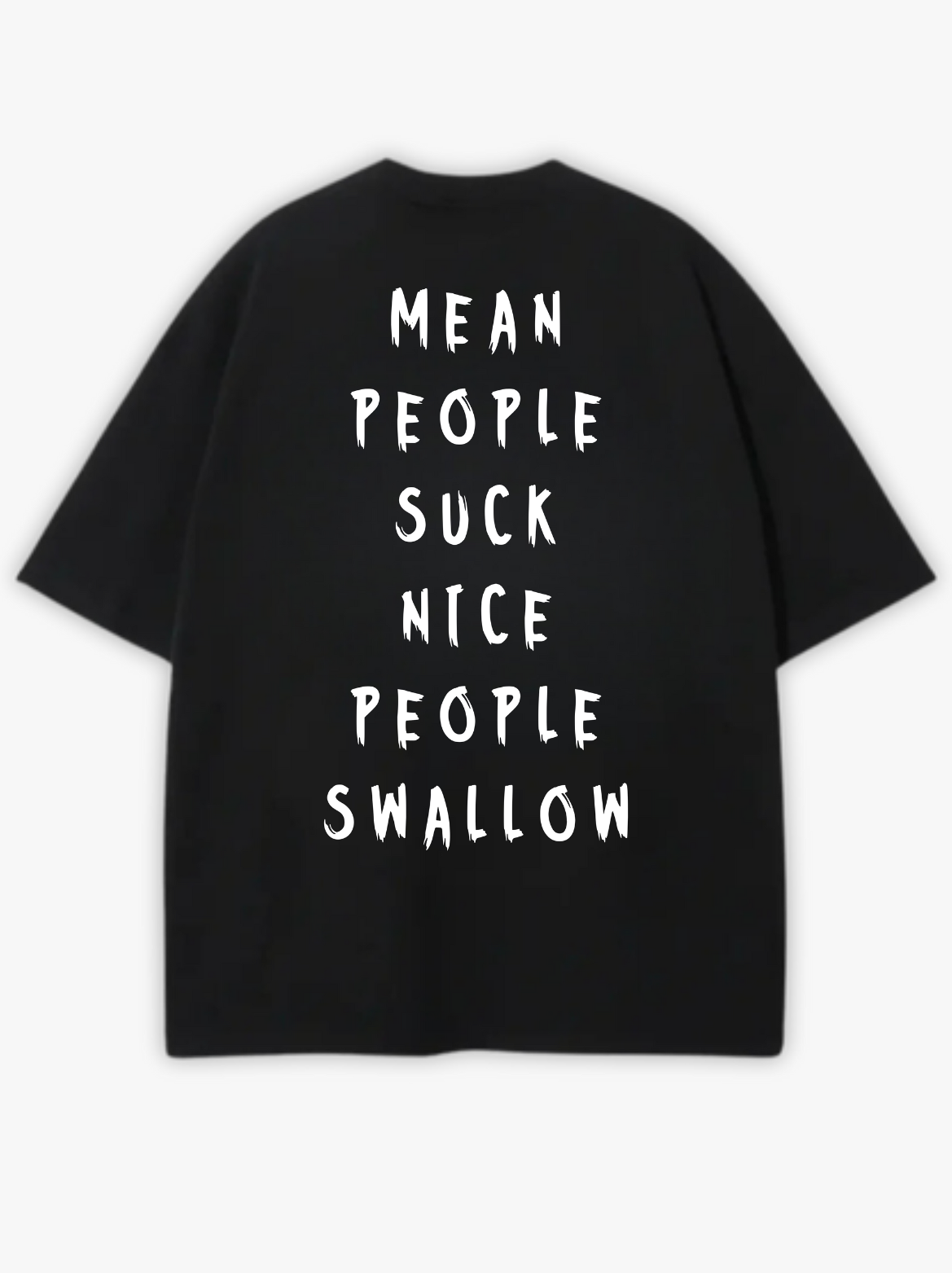NICE PEOPLE SWALLOW BLACK OVERSIZE TEE