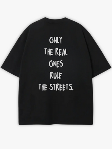 ONLY THE REAL ONES BLACK OVERSIZE TEE