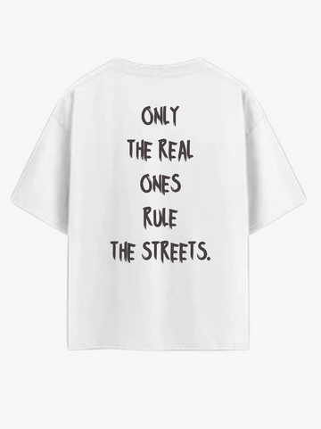 ONLY THE REAL ONES WHITE OVERSIZE TEE