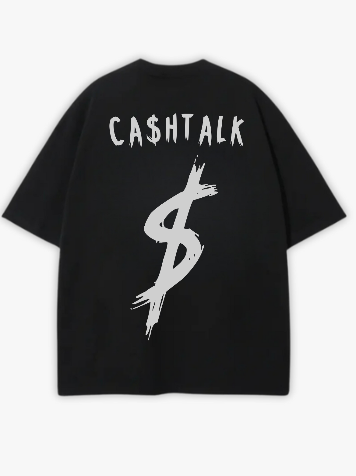 CASHTALK BLACK OVERSIZE TEE