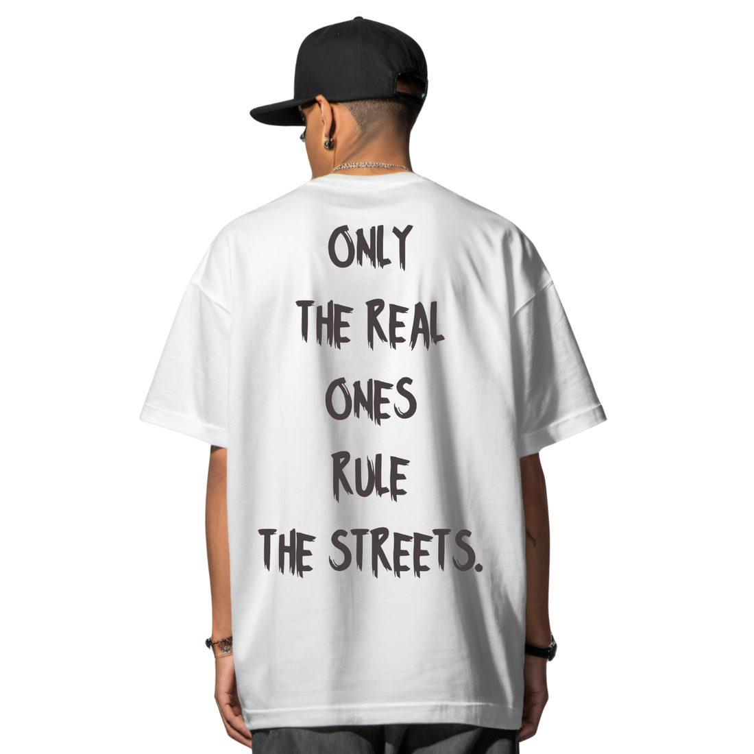 ONLY THE REAL ONES WHITE OVERSIZE TEE